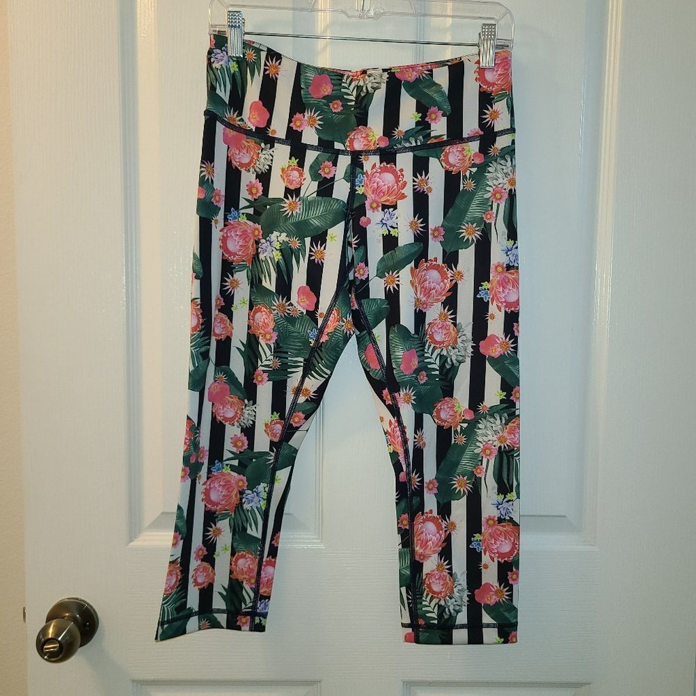 Lululemon Floral Striped Leggings